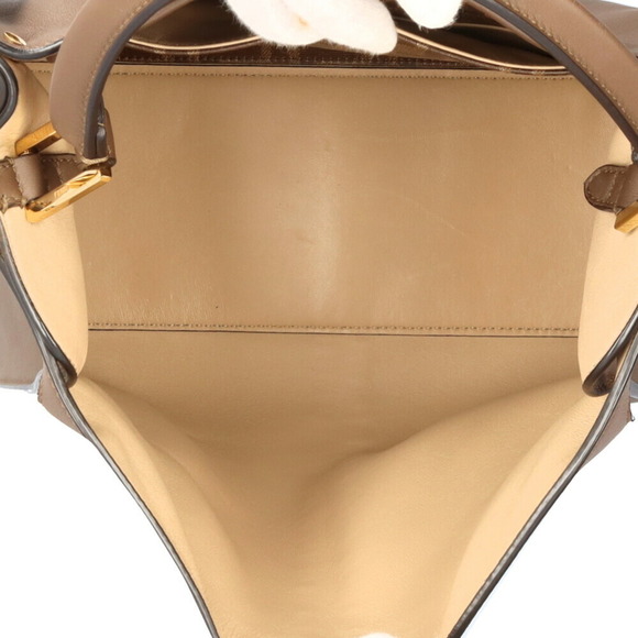 Fendi Peekaboo X-Lite Shoulder Bag Leather 8BN310 Brown Women's FENDI 2way - Picture 6 of 14